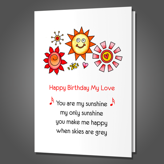 Birthday to My Love, Funny Birthday Card