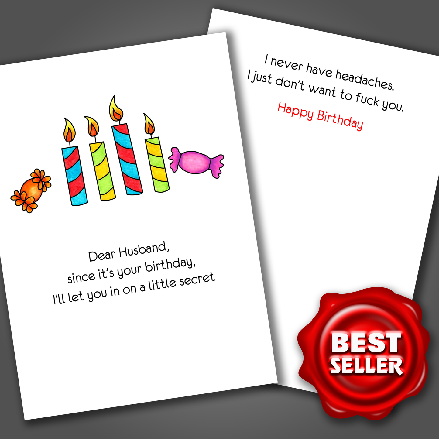 Don't Want to Fuck You, Husband Birthday Card