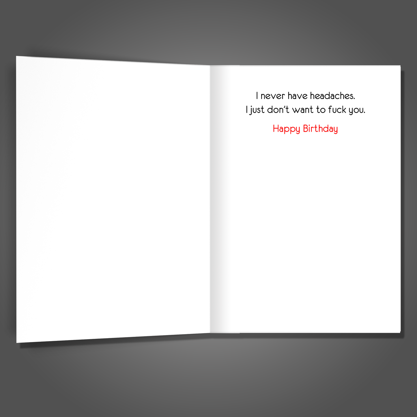 Don't Want to Fuck You, Husband Birthday Card