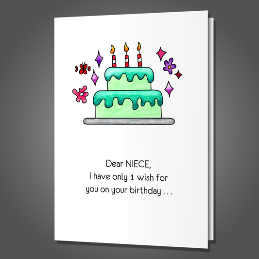 Funny Niece Birthday Card, Turn Out Like Me