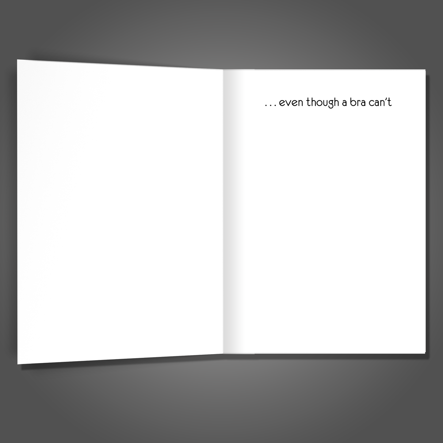 Bra Can't Support You - Breast Cancer Card