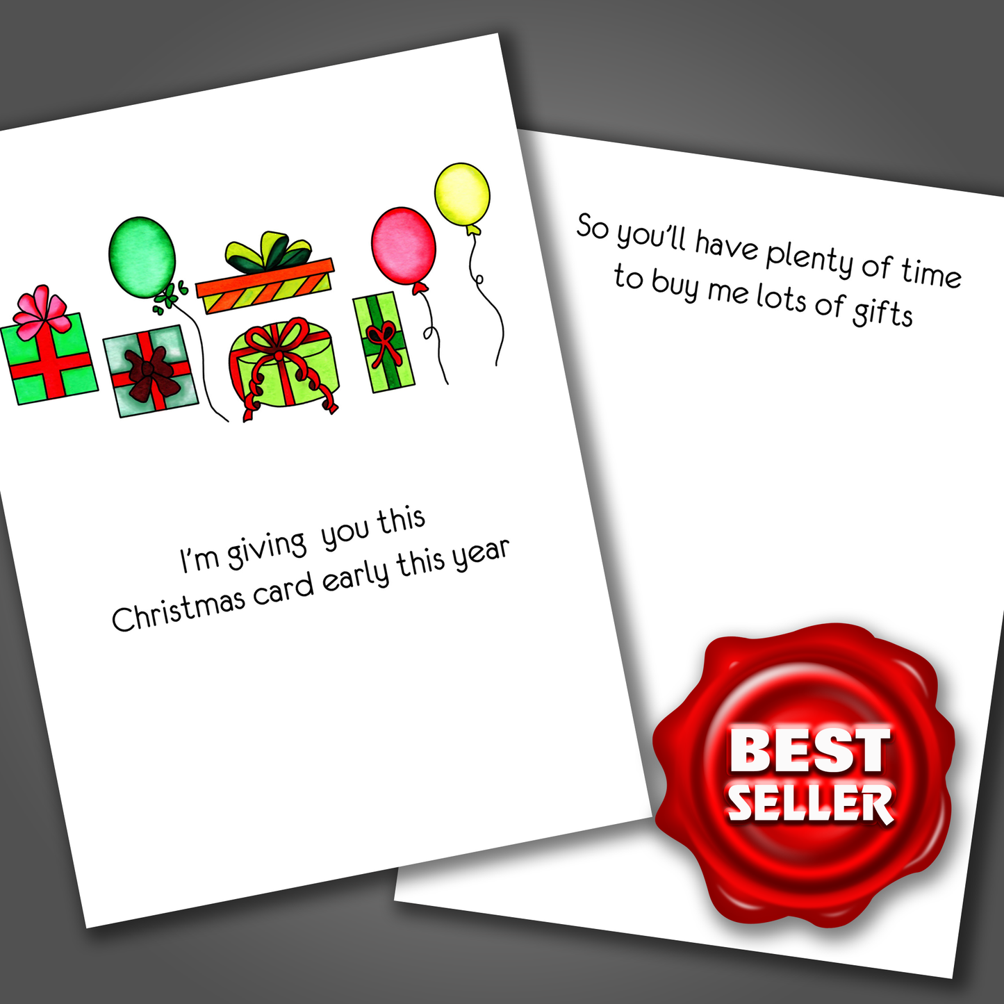 Buy Me Lots of Gifts - Funny Christmas Card