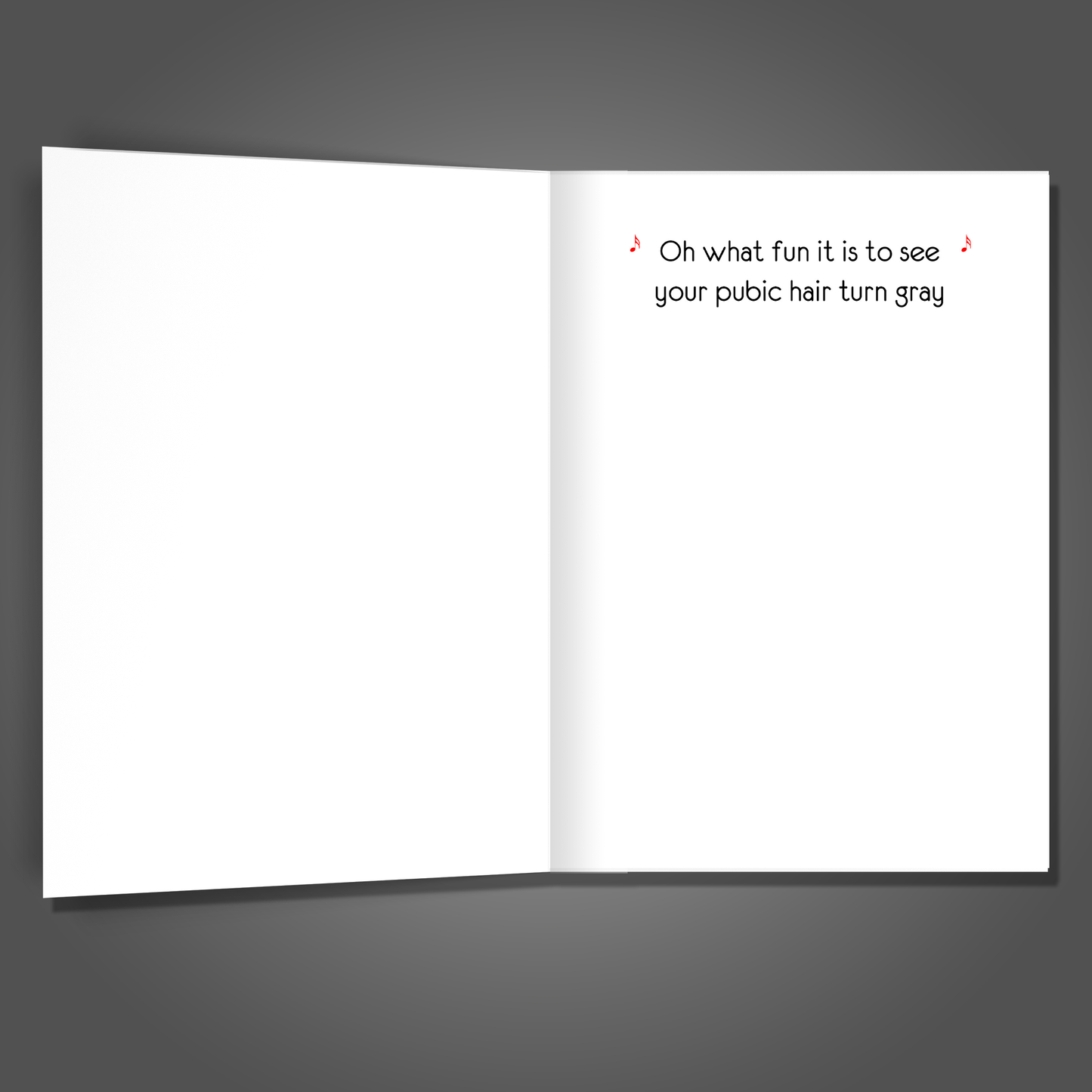 Pubic Hair Turning Gray, Funny Christmas Card, Happy Holidays Card
