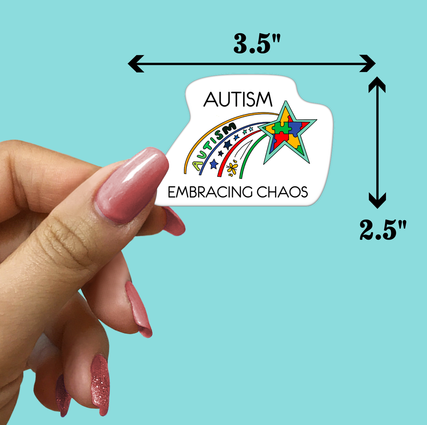 Autism Embracing Chaos STICKER