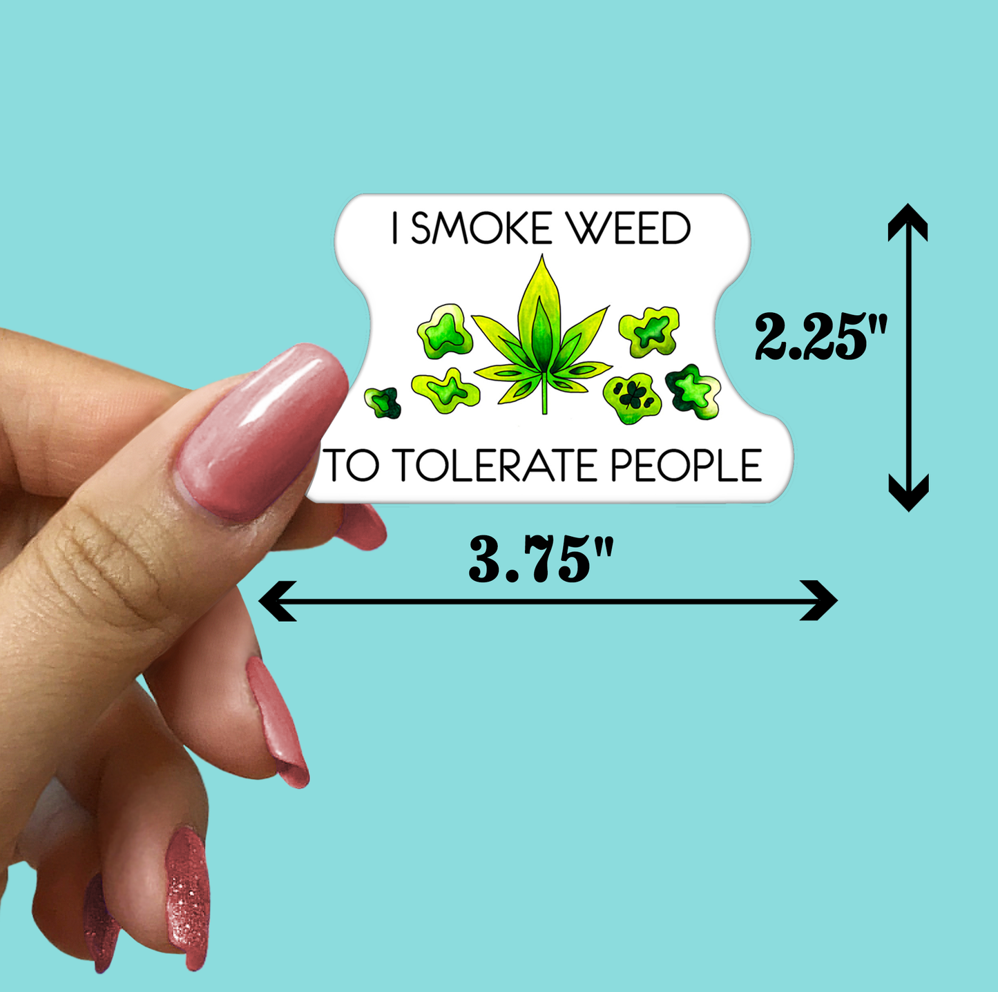 Smoke Weed to Tolerate People STICKER