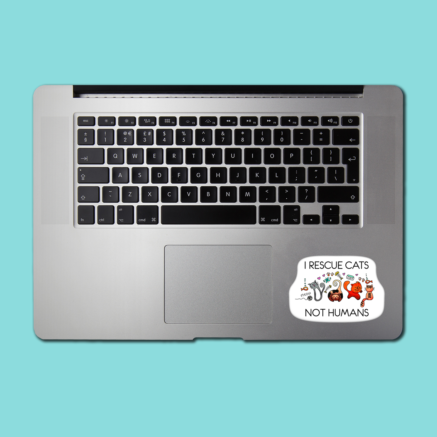 I Rescue Cats Not Humans STICKER