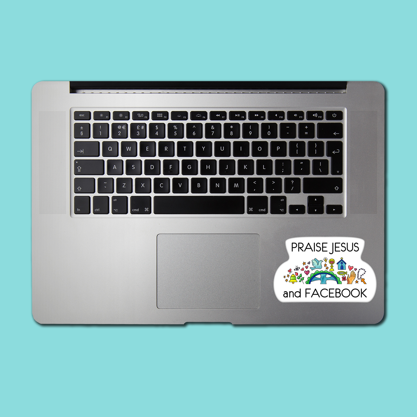 Praise Jesus and Facebook STICKER