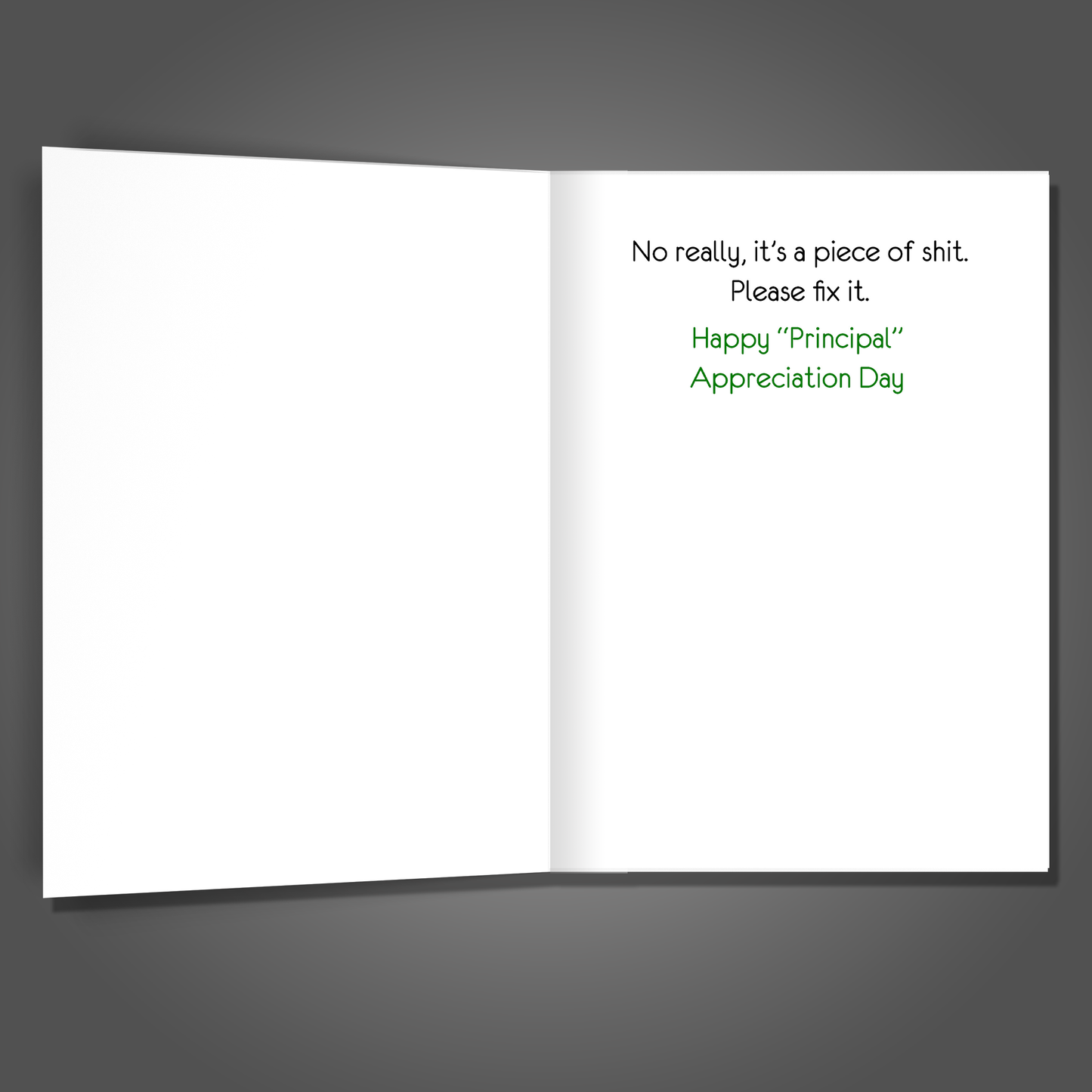 Principal, Appreciation Card