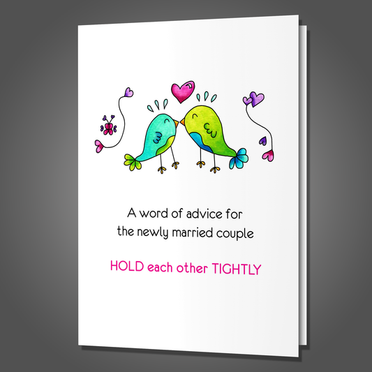 Fuck Nightly Wedding Card - You Got Married Card, Wedding Congratulations