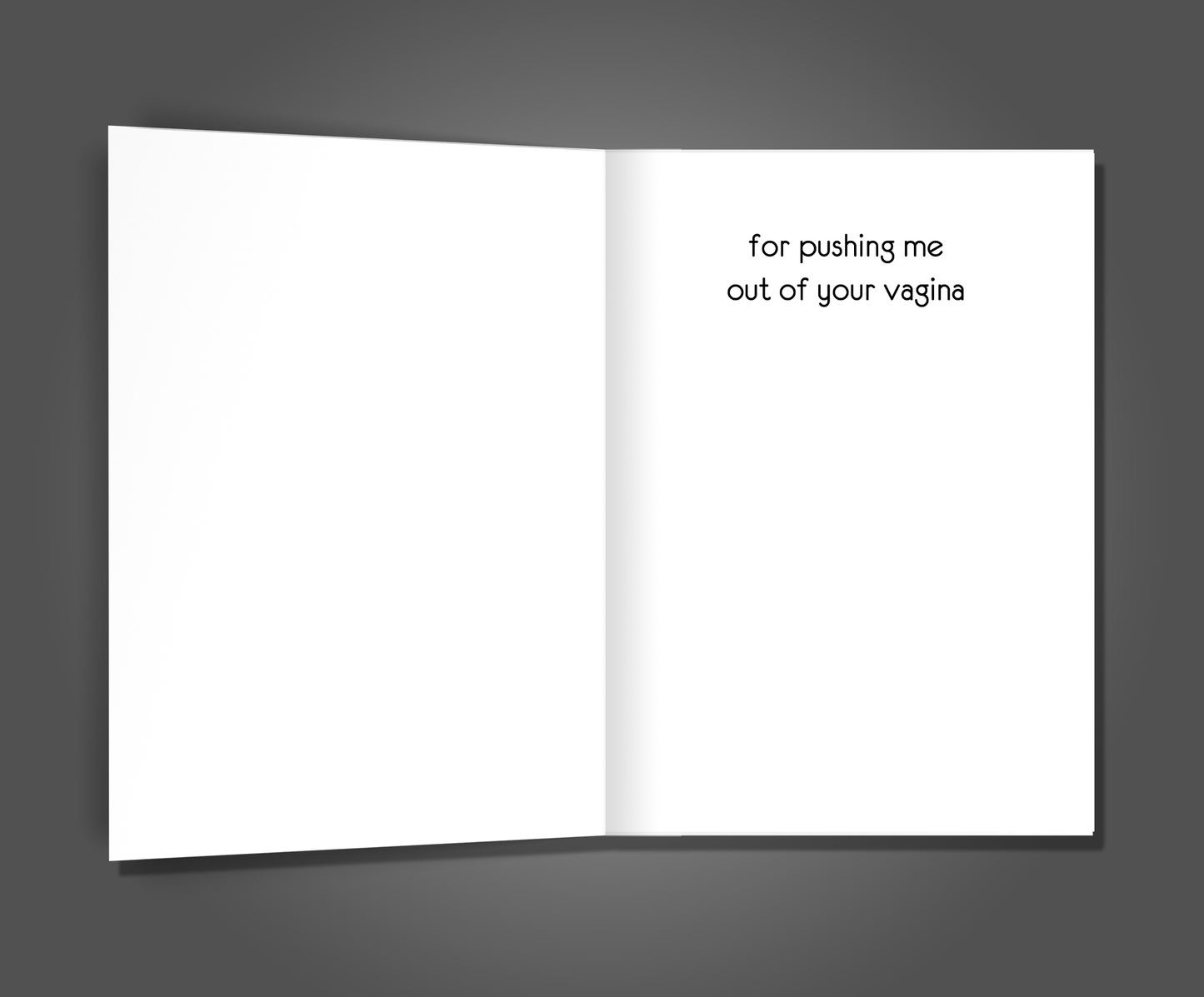 Vagina, Mother Birthday Card