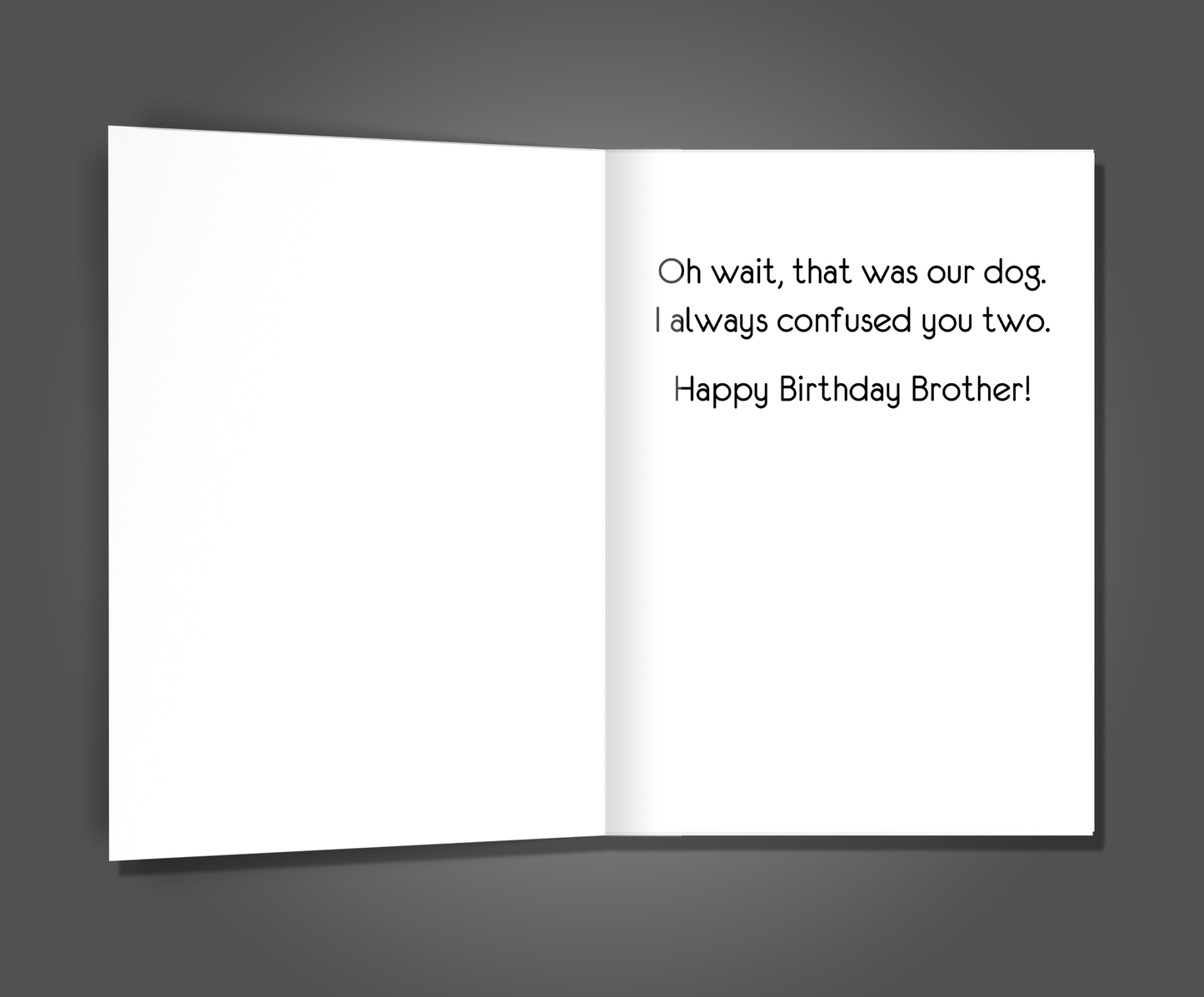 You're Our Family Dog, Brother Birthday Card