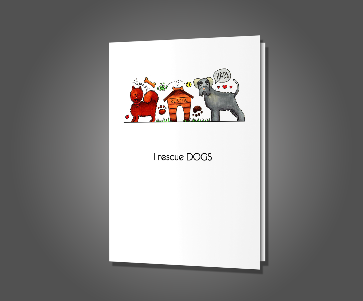 Rescue Dogs Not Humans, Don't Like You Card