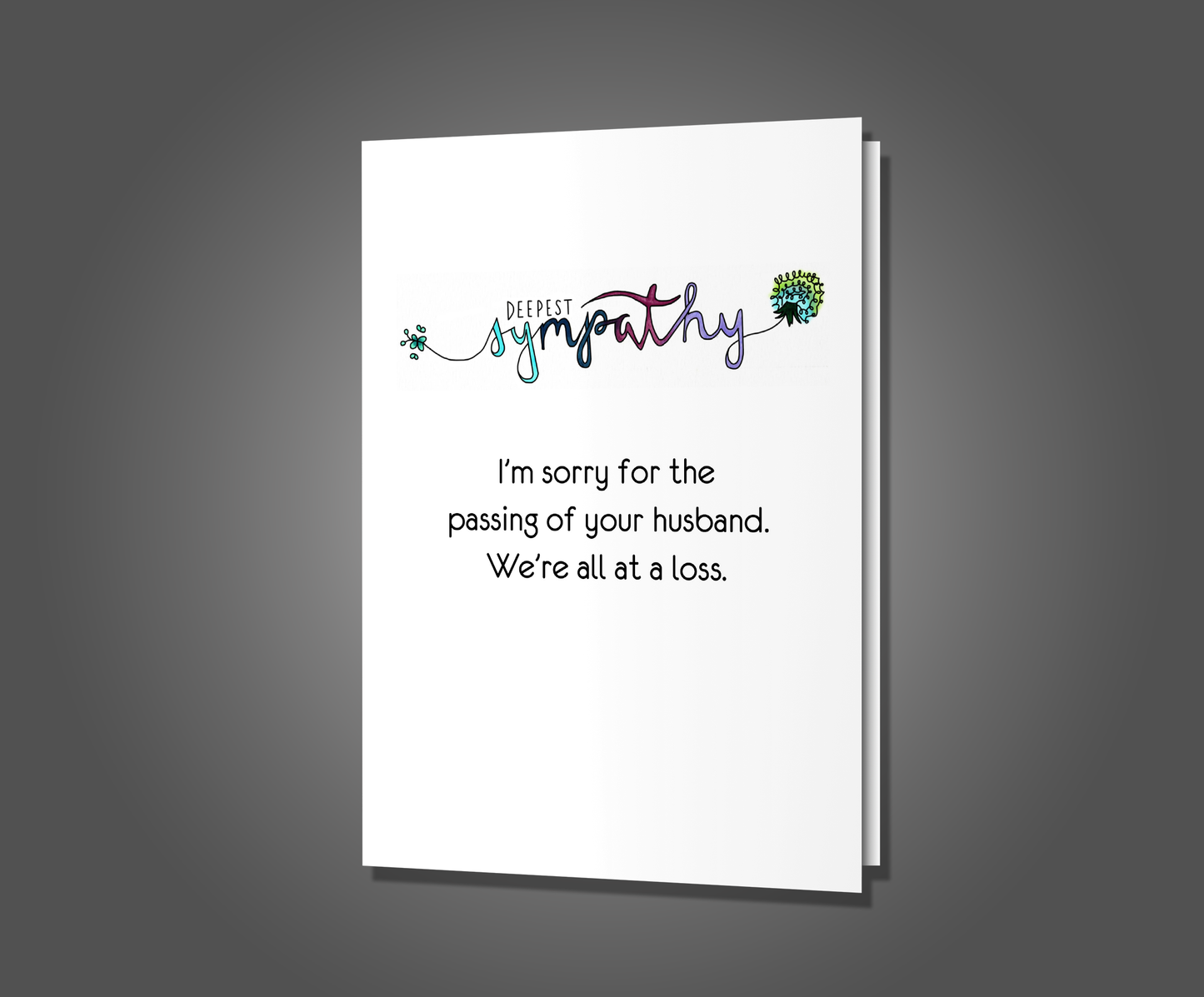 Husband Joke, Husband Sympathy Card
