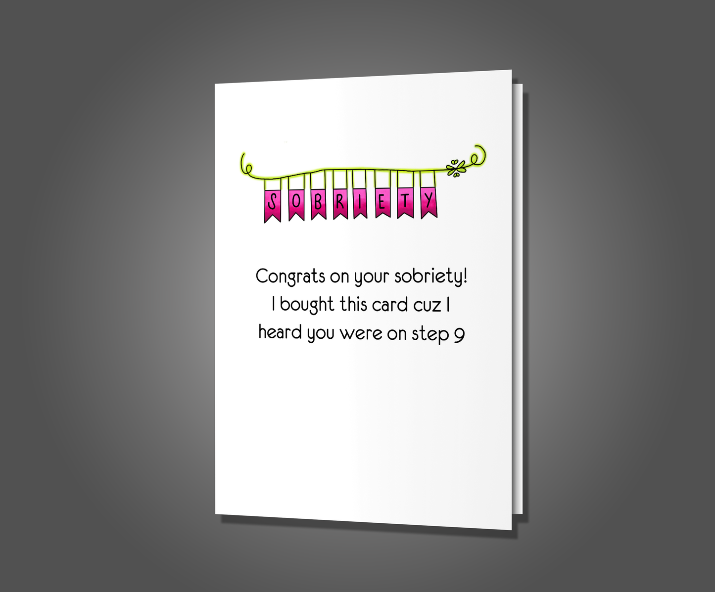 Step 9, Sobriety Card