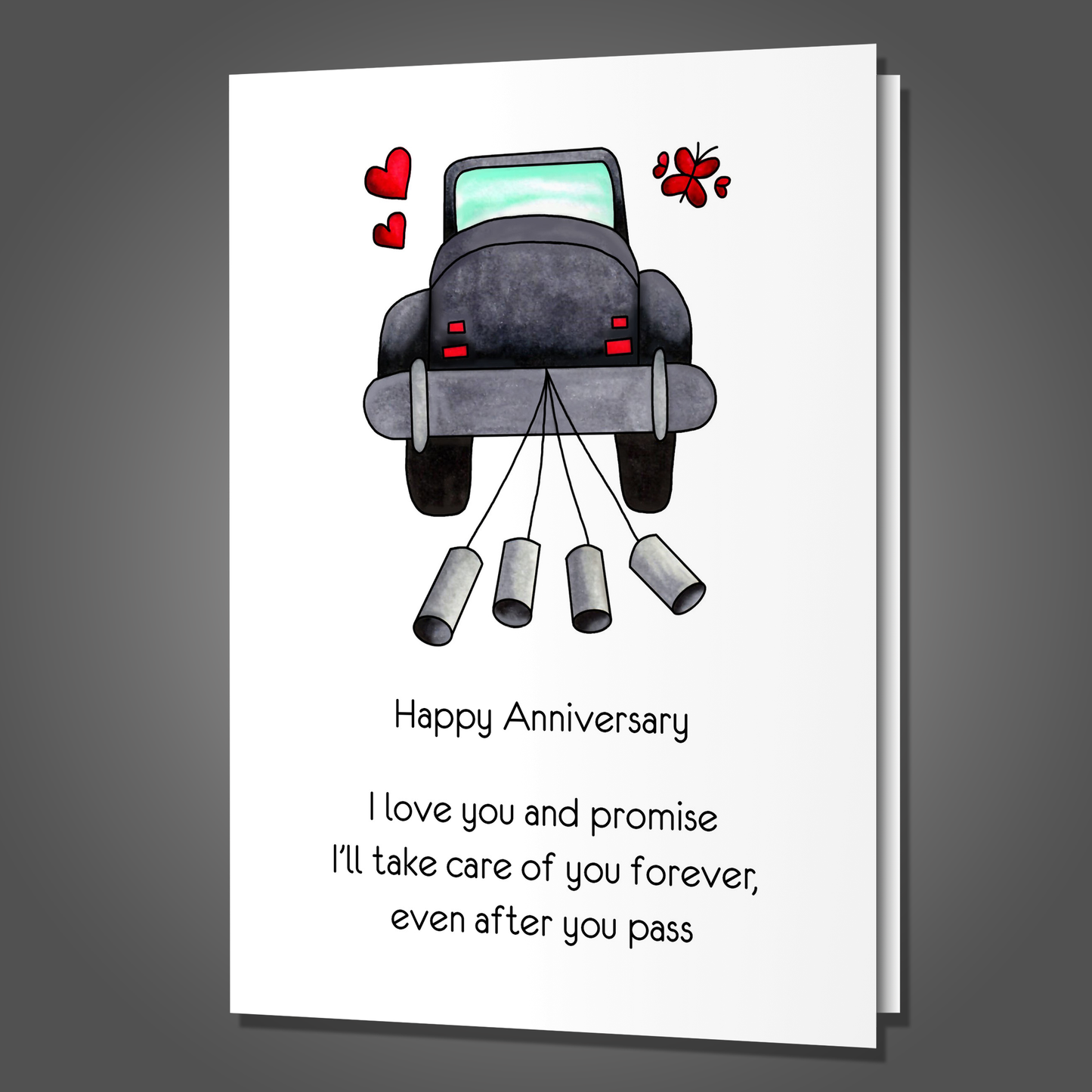 RIP Sticker on Car, Anniversary Card