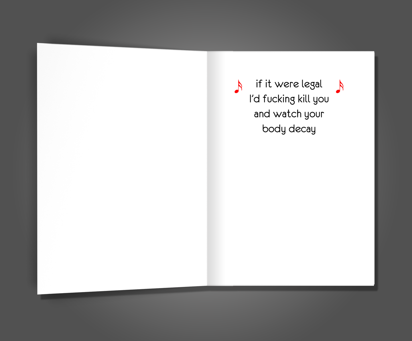 Watch Your Body Decay, Birthday Card