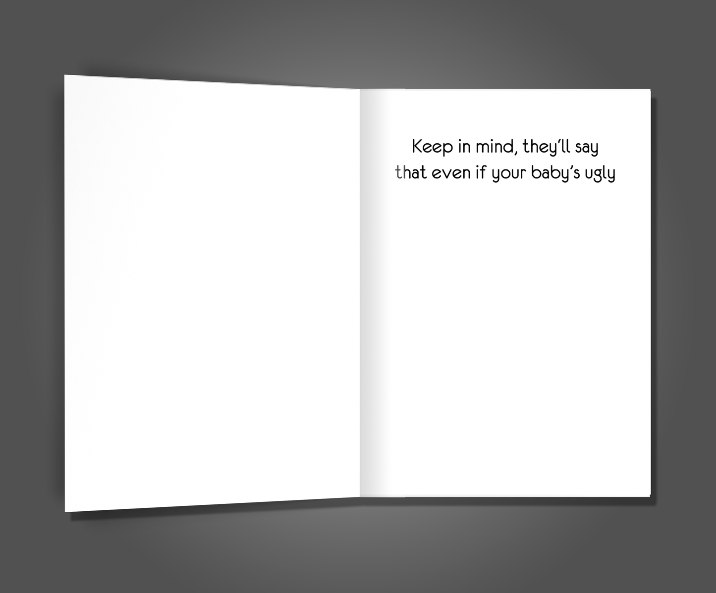 Ugly Baby, New Baby Card