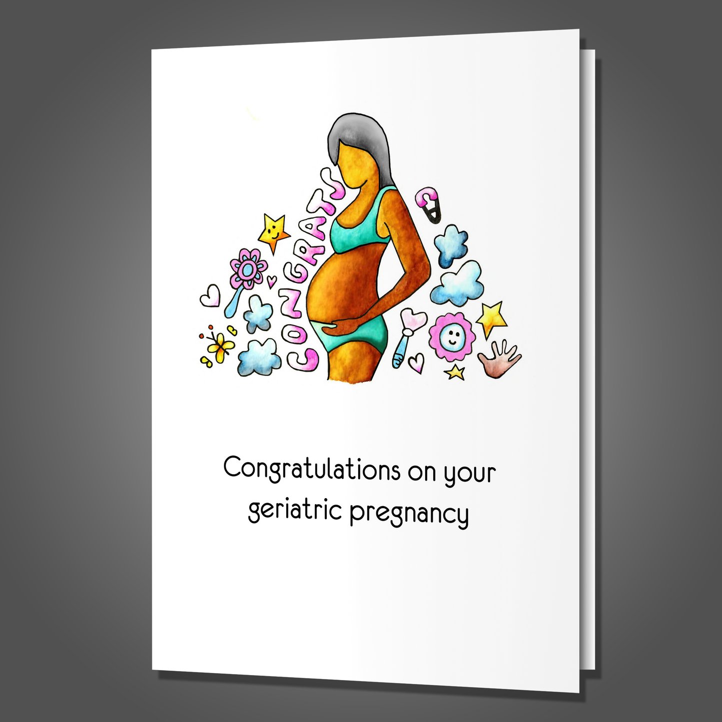 Geriatric Pregnancy, New Baby Card
