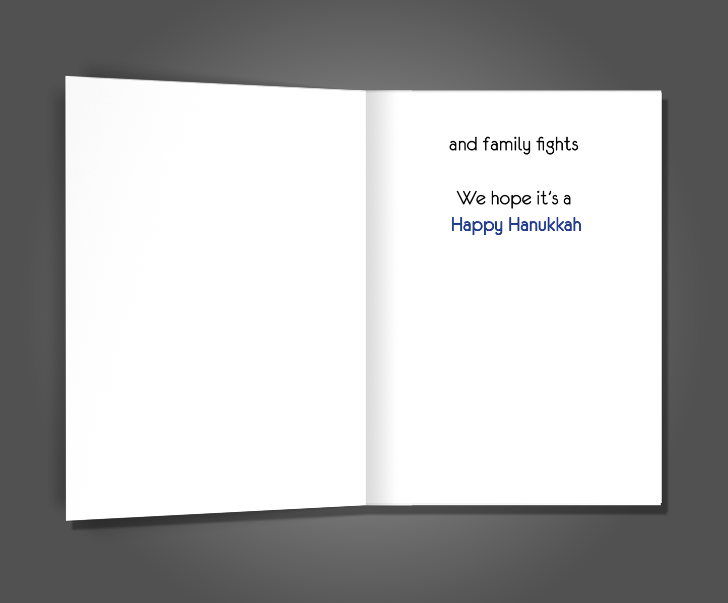 Family Fights, Hanukkah Card