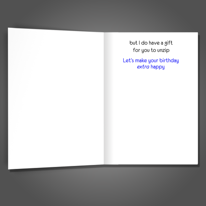Gift to Unzip, Funny Birthday Card