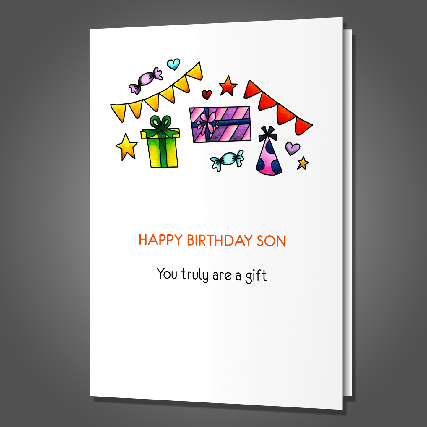 Gift From Son Funny Birthday Card, Adult Humor