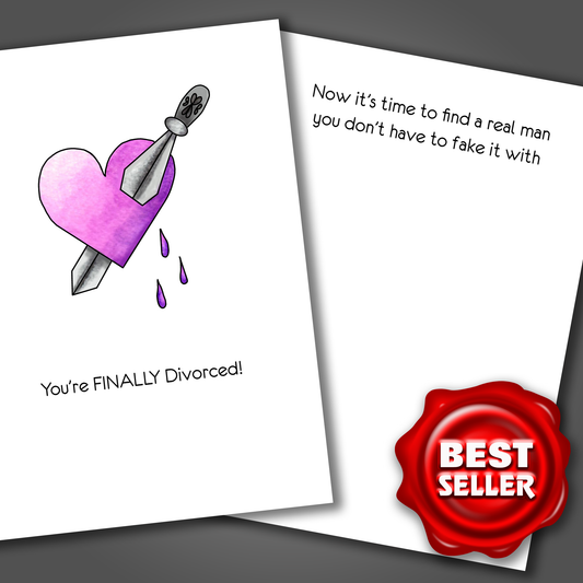 Congratulations! Now You Don't Have to Fake It, Congrats on Divorce Card