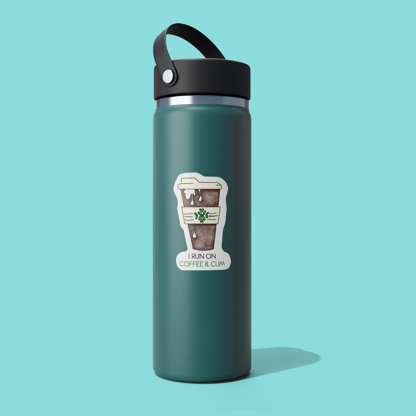 Funny Coffee and Cum Vinyl Sticker  - Funny Sarcastic Vinyl Sticker for Laptop, Phone and More (Copy)
