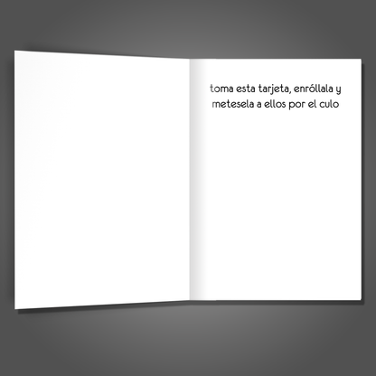 Metesela a Ellos Por el Culo Tarjeta de Felicitación de Aliento - Tarjeta Divertida