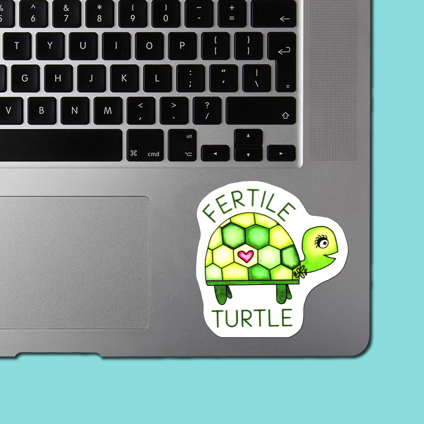 FERTILE TURTLE - Funny Sarcastic Vinyl Sticker for Laptop, Phone and More