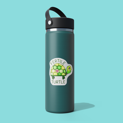 FERTILE TURTLE - Funny Sarcastic Vinyl Sticker for Laptop, Phone and More