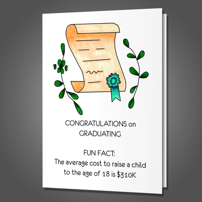 Pay Us Back Money, Graduation Card