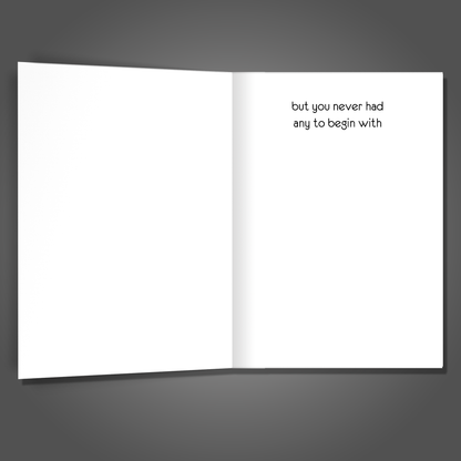 Funny No Boobies Breast Cancer Support Card, Watercolor Get Well Soon