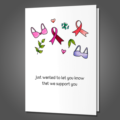 Bra Can't Support You - Breast Cancer Card