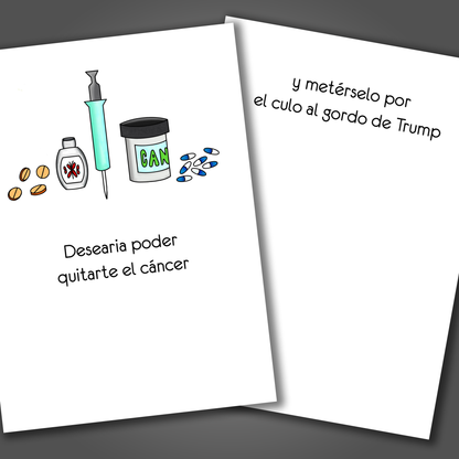 Poner Cáncer el Culo Gordo de Trump - Tarjeta Divertida