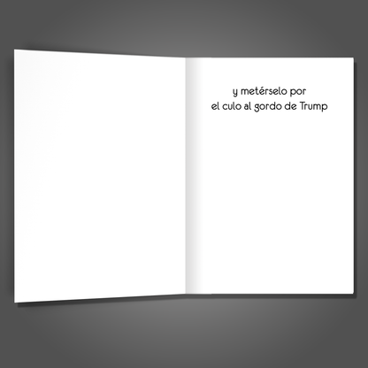 Poner Cáncer el Culo Gordo de Trump - Tarjeta Divertida