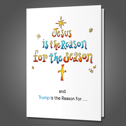 Trump Christmas Card, Anti Trump Political Satire Holiday Card, Funny Sarcastic Xmas Greeting