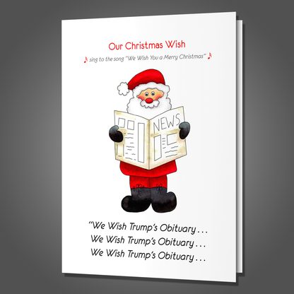 Anti Trump Christmas Card, Funny Political, Dark Humor Holiday Card