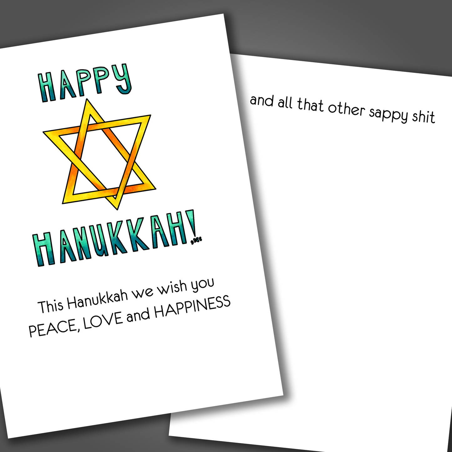 All That Sappy Shit - Hanukkah Card