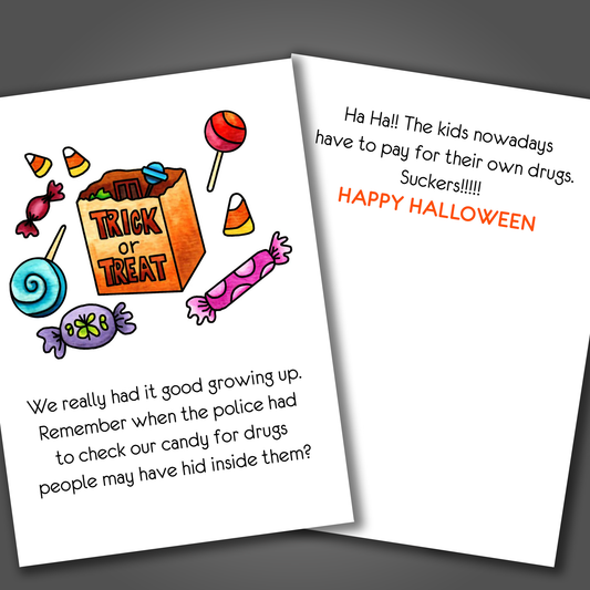Funny Nostalgic Halloween Card