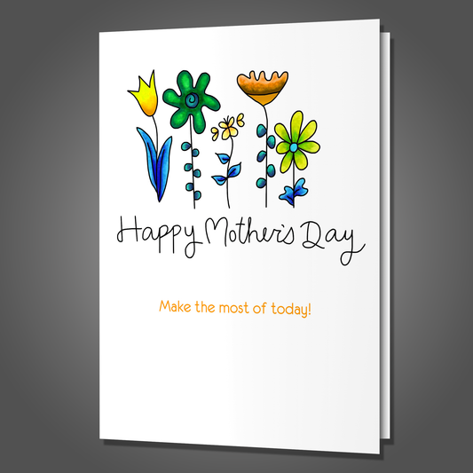 Funny Watercolor Pregnant Mother's Day Card - Before Pissed On