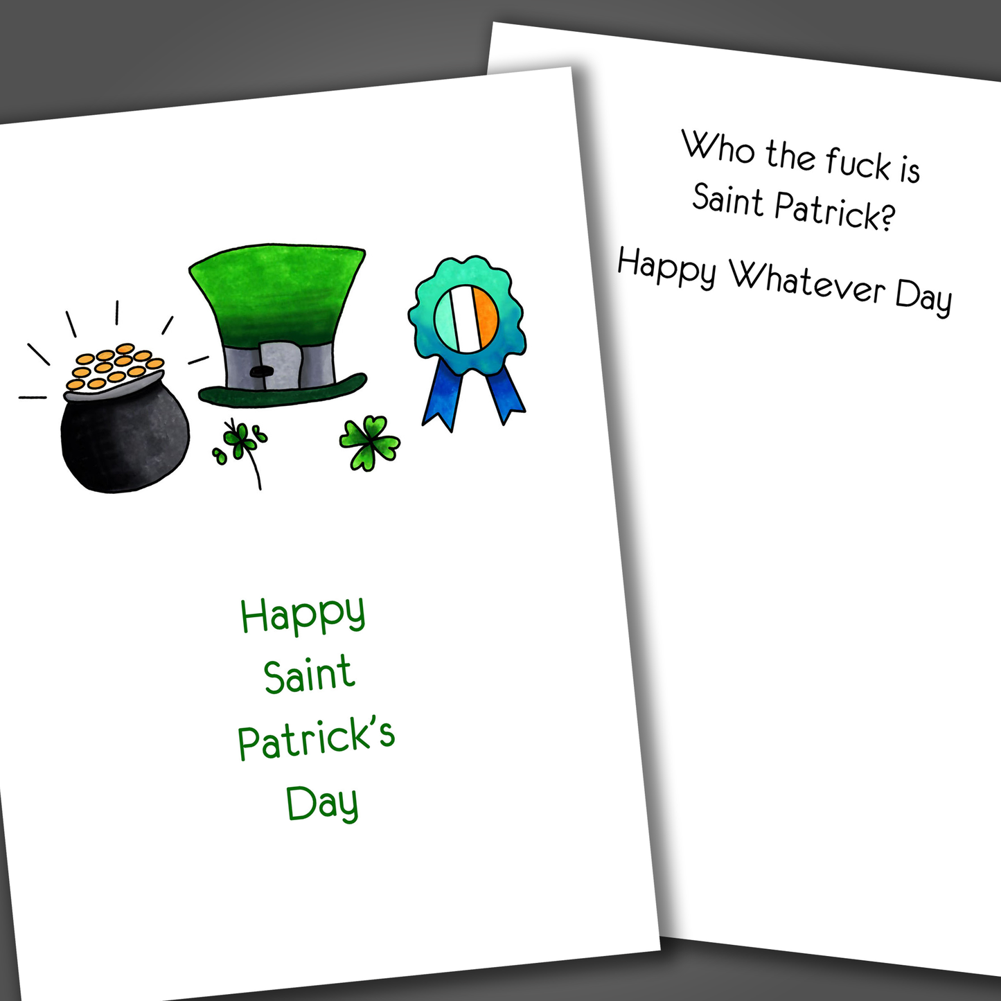 Who is St. Patrick? St. Patrick's Day Card, Funny St. Patrick Card, Funny Irish Card
