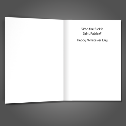 Who is St. Patrick? St. Patrick's Day Card, Funny St. Patrick Card, Funny Irish Card