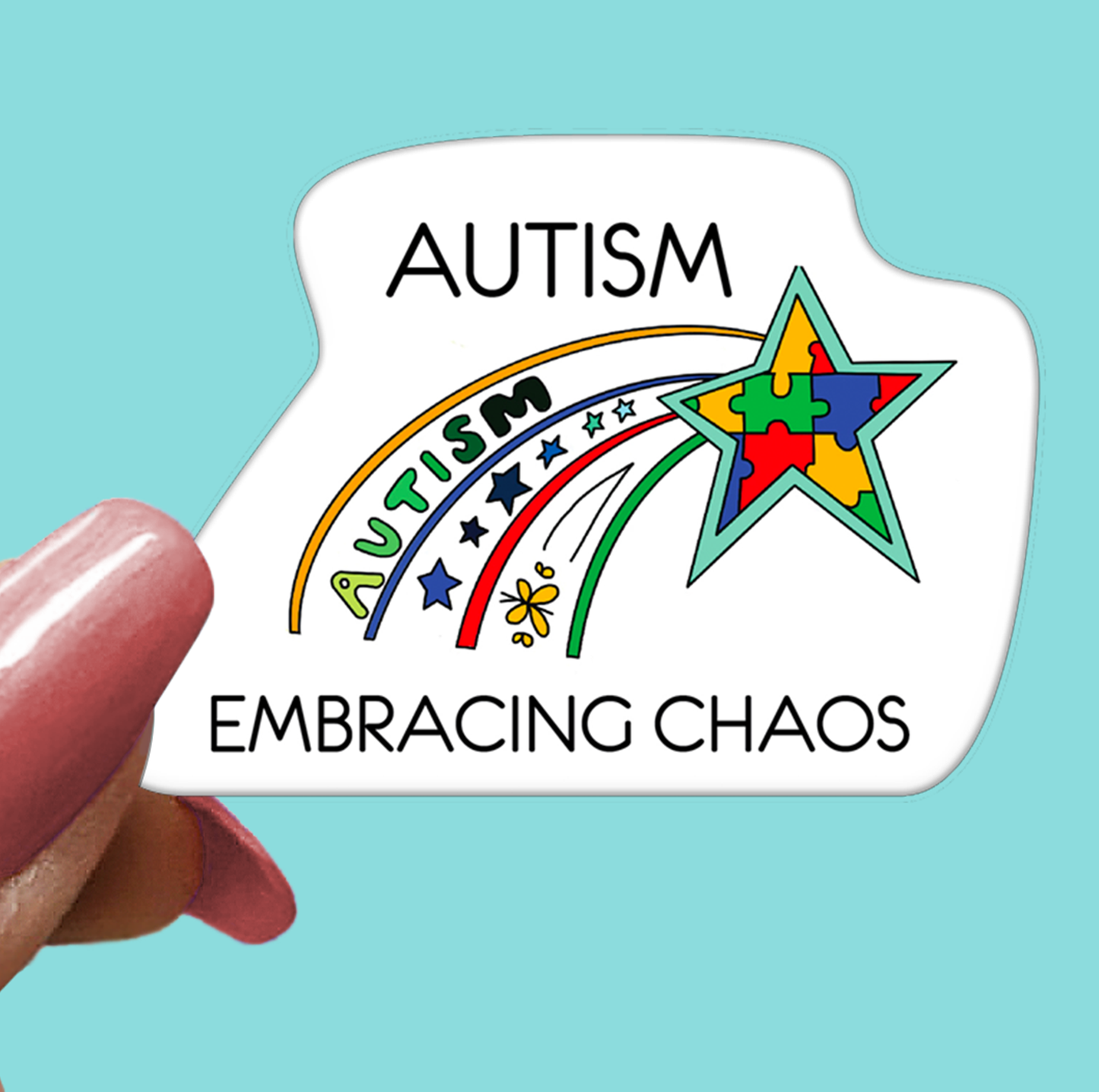 Autism Embracing Chaos STICKER