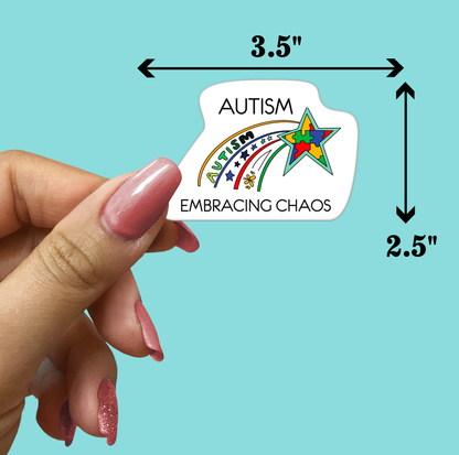 Autism Embracing Chaos STICKER