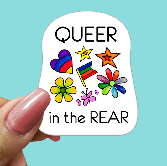 Queer in the REAR STICKER