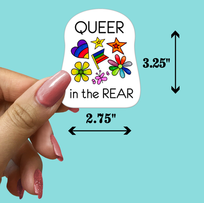 Queer in the REAR STICKER