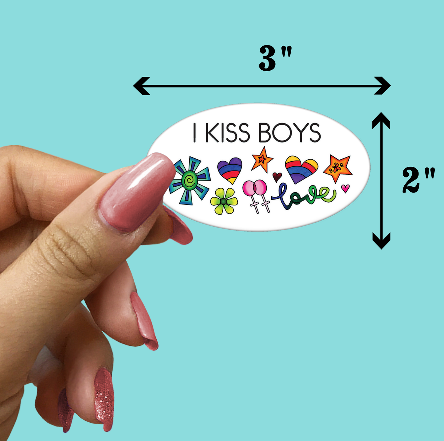 I Kiss Boys LGBTQ STICKER