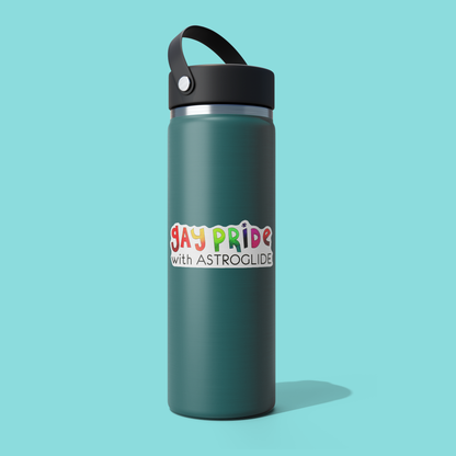 Gay Pride with ASTROGLIDE Sticker - Vinyl Sticker for Laptop, Phone and More