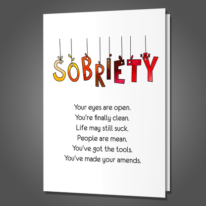 Finding New Friends - Funny Sobriety Card, Funny Encouragement Card, Funny Recovery Card