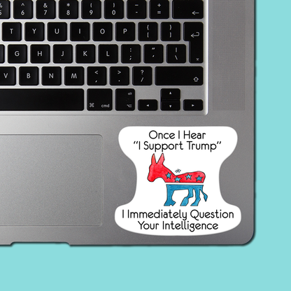 Trump No Intelligence - Sticker